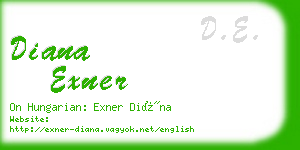 diana exner business card